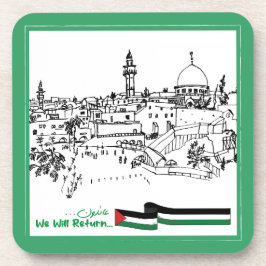 Palestijns erfgoed en hoop: we zullen terugkeren bier onderzetter