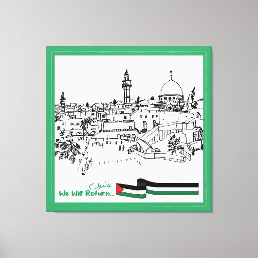 Palestijns erfgoed en hoop: we zullen terugkeren canvas afdruk (Voorkant)