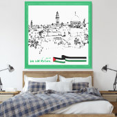 Palestijns erfgoed en hoop: we zullen terugkeren canvas afdruk (Insitu (Slaapkamer))