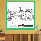 Palestijns erfgoed en hoop: we zullen terugkeren canvas afdruk (Insitu (Woonkamer))