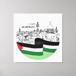 Palestijns erfgoed en hoop: we zullen terugkeren canvas afdruk