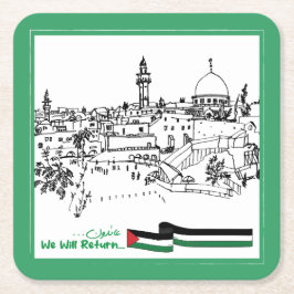 Palestijns erfgoed en hoop: we zullen terugkeren kartonnen onderzetters