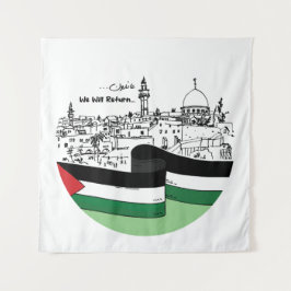 Palestijns erfgoed en hoop: we zullen terugkeren wandkleed