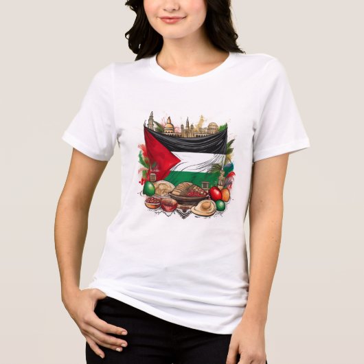 Palestijns Erfgoed Voedsel & Cultuur T-shirt (Voorkant)