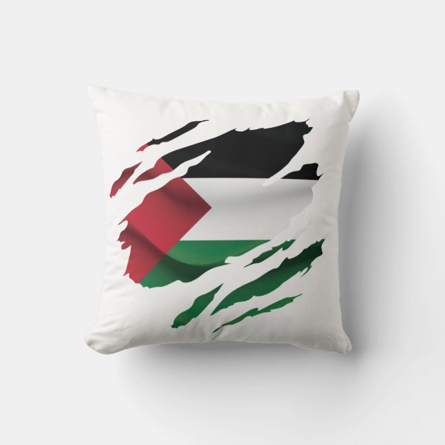 Palestijns gepijpt pride Flag T-Shirt Kussen (Voorkant)