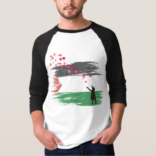 Palestijns hoop & liefde honkbal T-shirt - Unisex