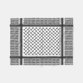 Palestijns-Joraanse kuffiya zwart-wit Fleece Deken (Voorkant (Horizontaal))