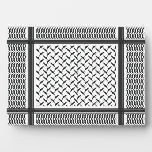Palestijns-Joraanse kuffiya zwart-wit Fotoplaat