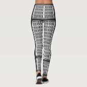 Palestijns-Joraanse kuffiya zwart-wit Leggings (Achterkant)