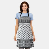 Palestijns-Joraanse kuffiya zwart-wit Schort (Gedragen)