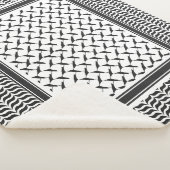 Palestijns-Joraanse kuffiya zwart-wit Sherpa Deken (3/4)