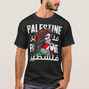 palestijns meisje met een palestijns bandana Bleke T-shirt