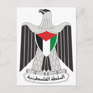 Palestijns officieel symbool voor wapenheraldry briefkaart
