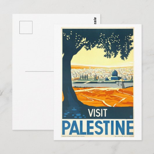  Palestijns reisposter Briefkaart (Voorkant / Achterkant)