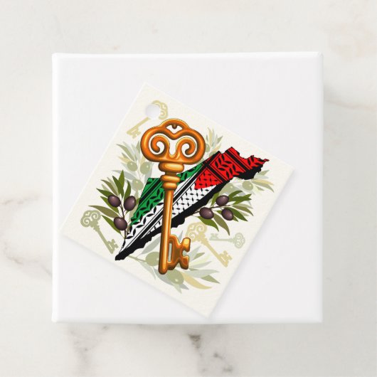 Palestijns sleutelsymbool van het recht op terugke bedankjes labels (In situ)