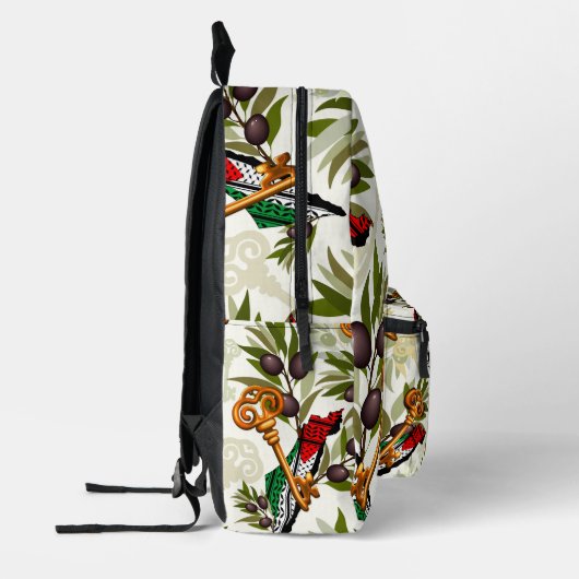 Palestijns sleutelsymbool van het recht op terugke bedrukte rugzak (Links)