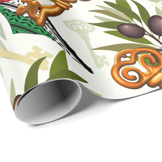 Palestijns sleutelsymbool van het recht op terugke cadeaupapier (Rol Hoek)