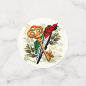 Palestijns sleutelsymbool van het recht op terugke confetti (Kleine voorkant)