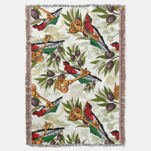 Palestijns sleutelsymbool van het recht op terugke deken (Voorkant Verticaal)