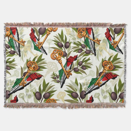 Palestijns sleutelsymbool van het recht op terugke deken (Voorkant)