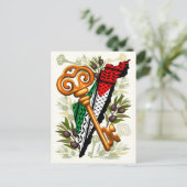 Palestijns sleutelsymbool van het recht op terugke feestdagenkaart (Staand voorkant)