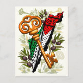 Palestijns sleutelsymbool van het recht op terugke feestdagenkaart (Voorkant)