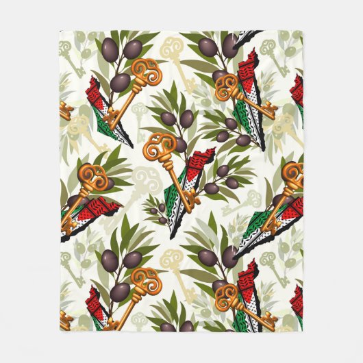 Palestijns sleutelsymbool van het recht op terugke fleece deken (Voorkant)