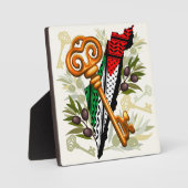 Palestijns sleutelsymbool van het recht op terugke fotoplaat (Voorkant)