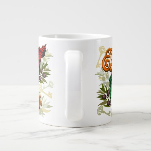 Palestijns sleutelsymbool van het recht op terugke grote koffiekop (Achterkant)