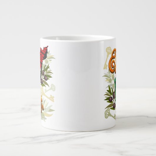 Palestijns sleutelsymbool van het recht op terugke grote koffiekop (Voorkant)