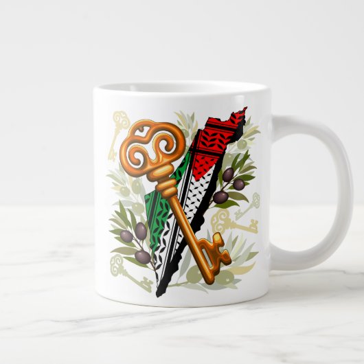 Palestijns sleutelsymbool van het recht op terugke grote koffiekop (Rechts)