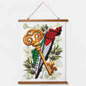 Palestijns sleutelsymbool van het recht op terugke hangend wandkleed (Voorkant)