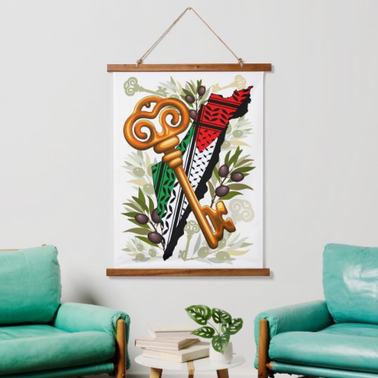 Palestijns sleutelsymbool van het recht op terugke hangend wandkleed (Woonkamer)