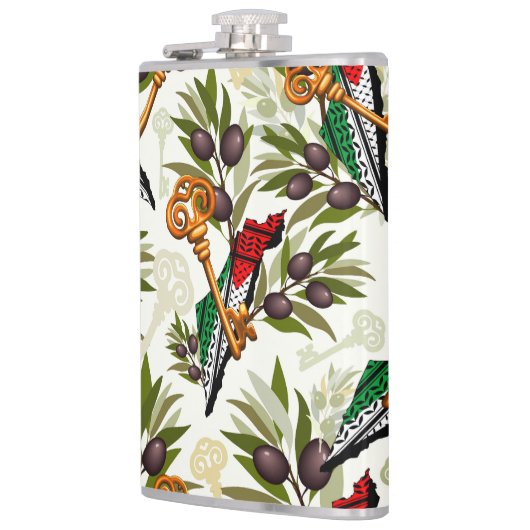 Palestijns sleutelsymbool van het recht op terugke heupfles (Links)