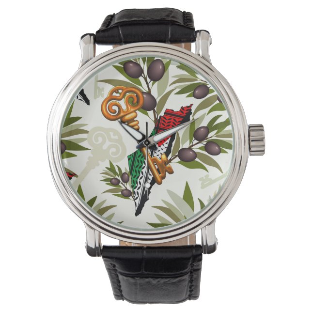 Palestijns sleutelsymbool van het recht op terugke horloge (Voorkant)