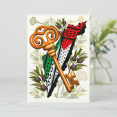 Palestijns sleutelsymbool van het recht op terugke kaart (Staand voorkant)