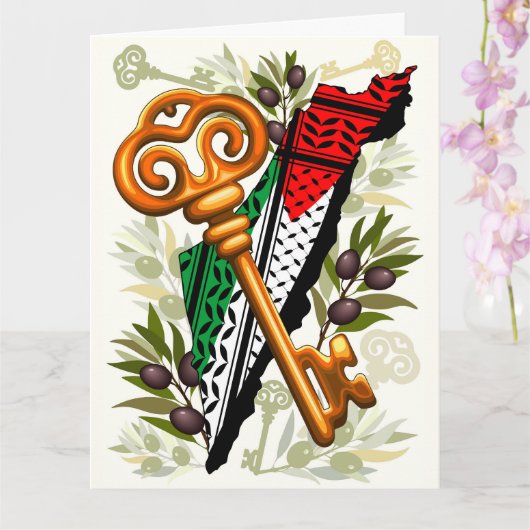 Palestijns sleutelsymbool van het recht op terugke kaart (Orchidee)