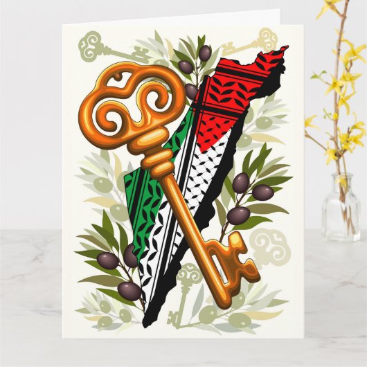 Palestijns sleutelsymbool van het recht op terugke kaart (Gele Bloem)