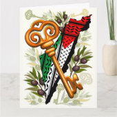 Palestijns sleutelsymbool van het recht op terugke kaart (Voorkant)