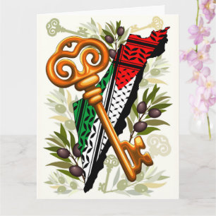 Palestijns sleutelsymbool van het recht op terugke kaart