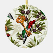 Palestijns sleutelsymbool van het recht op terugke keramisch ornament (Voorkant)