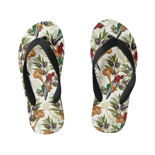 Palestijns sleutelsymbool van het recht op terugke kinder teenslippers (Voetbed)