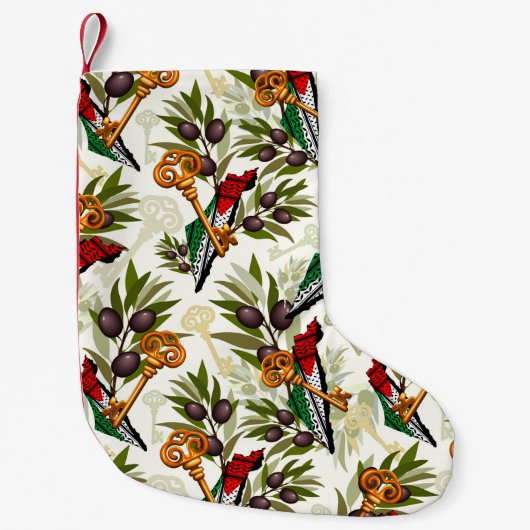 Palestijns sleutelsymbool van het recht op terugke kleine kerstsok (Voorkant)