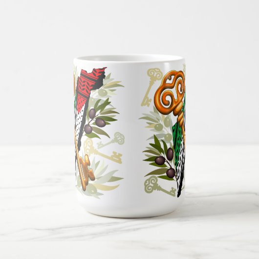 Palestijns sleutelsymbool van het recht op terugke koffiemok (Center)