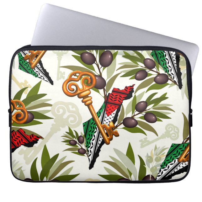 Palestijns sleutelsymbool van het recht op terugke laptop sleeve (Voorkant)