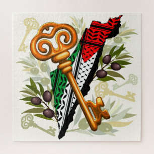 Palestijns sleutelsymbool van het recht op terugke legpuzzel