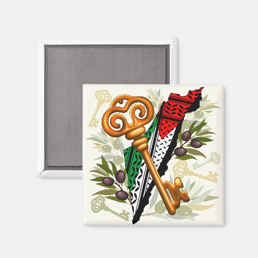 Palestijns sleutelsymbool van het recht op terugke magneet (Voorkant / Achterkant)