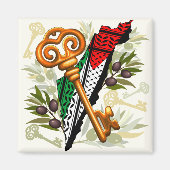 Palestijns sleutelsymbool van het recht op terugke magneet (Voorkant)