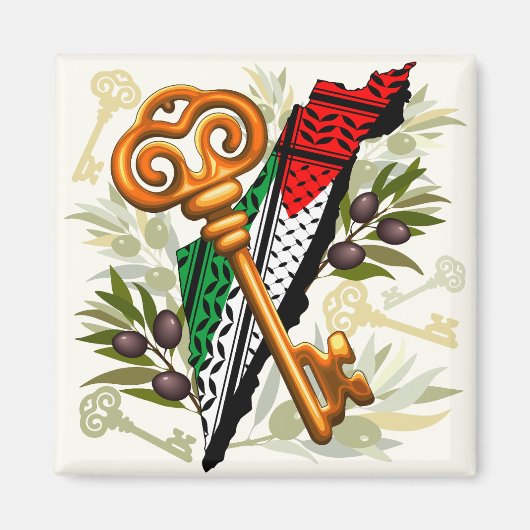 Palestijns sleutelsymbool van het recht op terugke magneet (Voorkant)