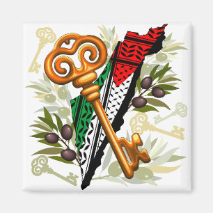 Palestijns sleutelsymbool van het recht op terugke magneet